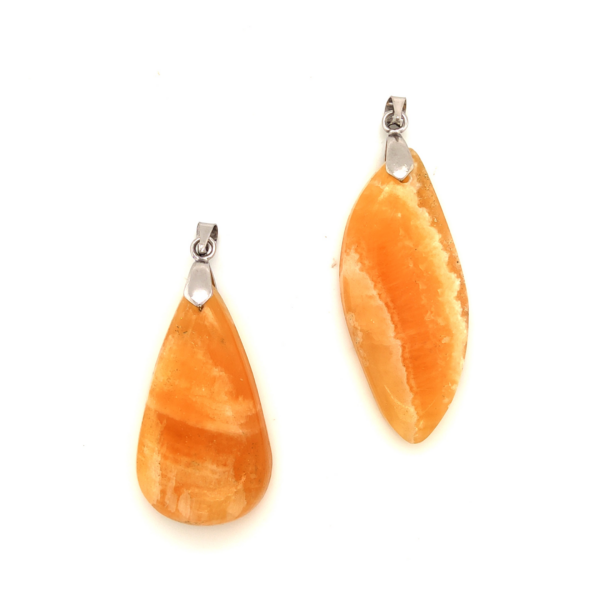 Pendentif Calcite Orange Formes Diverses - PF calcite orange_LAmeEthisme86