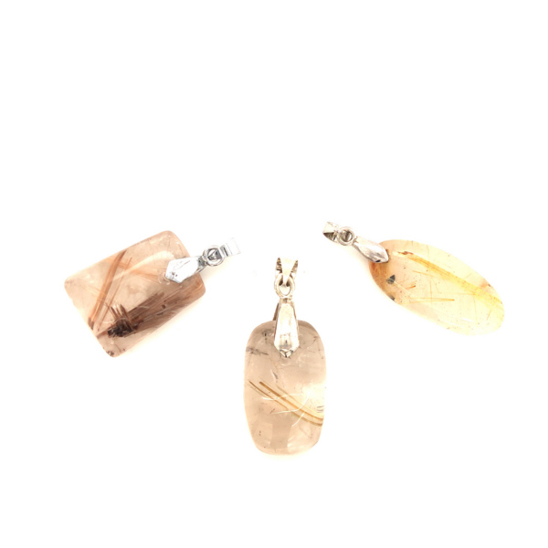 Pendentifs Cristal Rutile = Quartz Rutile Formes Diverses - Pf Quartz rutile_LAmeEthisme86