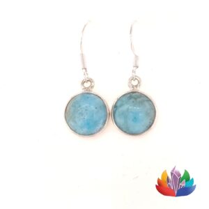 Boucles d'oreilles pendantes en Larimar Ref001_LAmeEthisme86