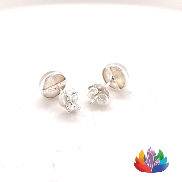 Boucles d oreilles système puces Pierre de Lune Réf 001 _LAmeEthisme86