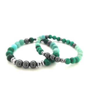 Bracelet Douleurs : Amazonite + Malachite + Hématite - Bracelet douleurs_LAmeEthisme86