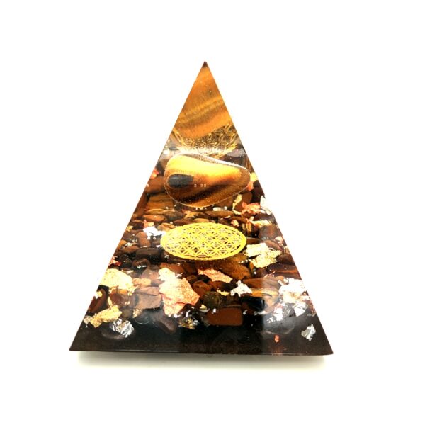 Orgonite pyramide oeil de tigre_LAmeEthisme86