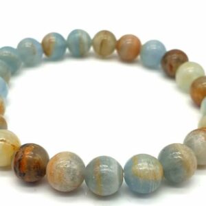 Bracelet Calcite Orange (Copie) - Bracelet calcite bleue boules__LAmeEthisme86