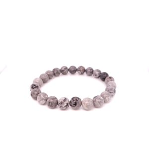 Bracelet Citrine naturelle - bracelet jaspe Picasso gris __LAmeEthisme86