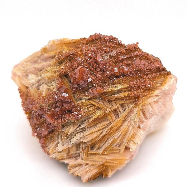 Quartz Hématoïde – Collection réf 01 - Vanadinite sur barytine 1_LAmeEthisme86