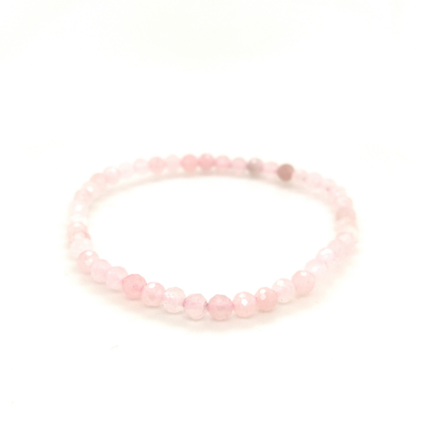 Bracelet Rubis à Facettes - BR a facettes Quartz rose 4 mm_LAmeEthisme86