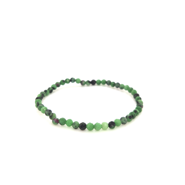 Bracelet Rubis à Facettes - BR a facettes Rubis-Zoisite 4 mm_LAmeEthisme86