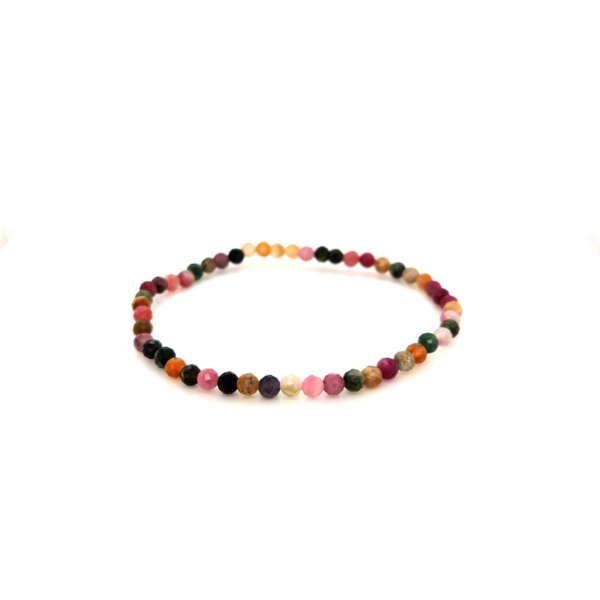 Bracelet Rubis à Facettes - BR a facettes Tourmaline multicolore 4 mm _LAmeEthisme86