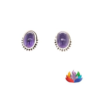 Boucles d oreilles système puces Améthyste Réf 002_LAmeEthisme86