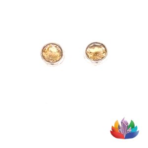 Boucles d oreilles système puces Citrine Réf 001_LAmeEthisme86