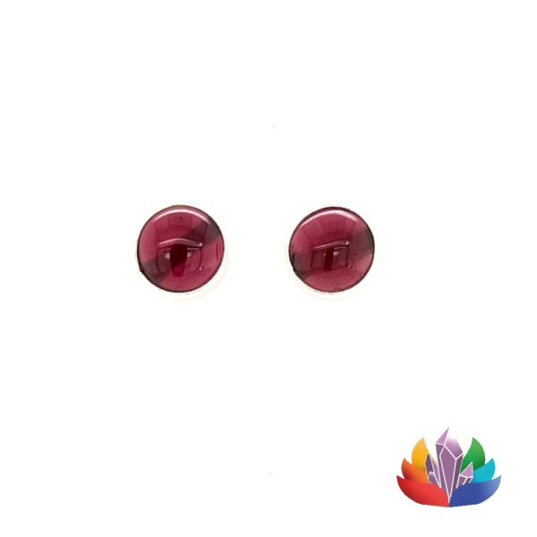 Boucles d oreilles système puces Grenat Réf 001_LAmeEthisme86