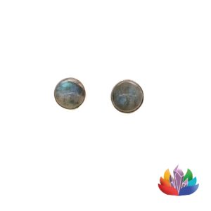 Boucles d oreilles système puces Labradorite Réf 001_LAmeEthisme86