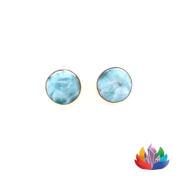 Boucles d oreilles système puces Larimar Réf 001_LAmeEthisme86