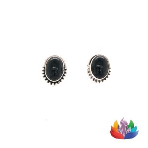 Boucles d oreilles système puces Onyx Réf 002_LAmeEthisme86