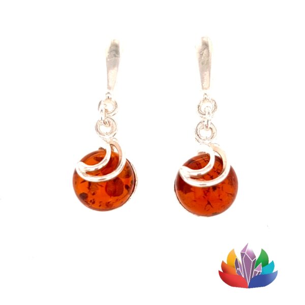 Boucles d oreilles Ambre demi-boule 8 mm_LAmeEthisme86