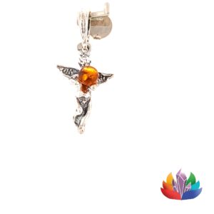 Pendentif Ambre et Argent -Ange Réf 001_LAmeEthisme86