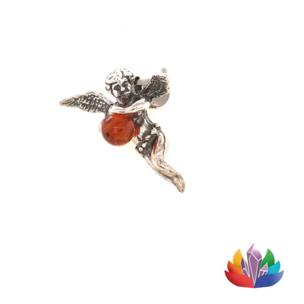 Pendentif Ambre et Argent -Ange Réf 002_LAmeEthisme86