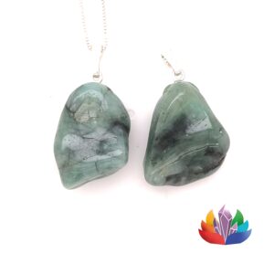 Pendentif Pierre Roulée Emeraude_LAmeEthisme86