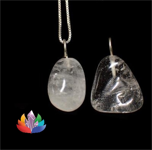 Pendentif Pierre Roulée Cristal de roche_LAmeEthisme86